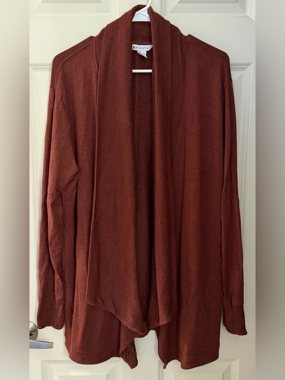 Athleta Pranayama II Wrap Cardigan, Red/Brown Heather, Medium